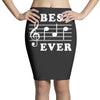 Best Dad Ever Funny Music Note Pencil Skirts
