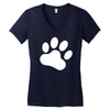 paw sticker vinyl decal Women's V-Neck T-Shirt