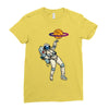 astronaut basketball planet Ladies Fitted T-Shirt