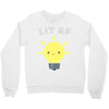 lit af kawaii light bulb Crewneck Sweatshirt