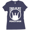 this is my peace sign Ladies Fitted T-Shirt