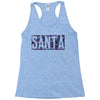 santa colorful glitter Racerback Tank