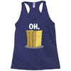 oh hay oh hey girl boy funny pun Racerback Tank