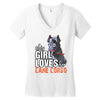 This Girl Loves Her Cane Corso Women's V-Neck T-Shirt