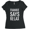 frankie says relax retro vintage Women's Triblend Scoop T-shirt