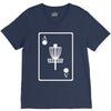 disc golf ace card target chains frisbee basket V-Neck Tee