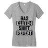 gas clutch shift repeat Women's V-Neck T-Shirt