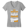 My Daughter Is Super Awesome Her Mom Women's V-Neck T-Shirt