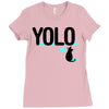 yolo cat Ladies Fitted T-Shirt