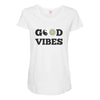 good vibes Maternity Scoop Neck T-shirt