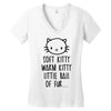 weird kitty Women's V-Neck T-Shirt