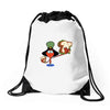 mustard or mayo Drawstring Bags