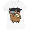 pirates face Ladies Fitted T-Shirt
