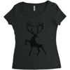 christmas deer Women's Triblend Scoop T-shirt