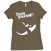 save yourself Ladies Fitted T-Shirt