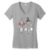 halloween hedgehogs Women's V-Neck T-Shirt