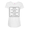 50 % unicorn Maternity Scoop Neck T-shirt