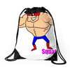 do you even squat? Drawstring Bags