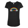California Rainbow Maternity Scoop Neck T-shirt