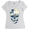 the great wave off skull Women's Triblend Scoop T-shirt