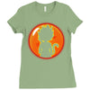 Kid Goku Saiyan With Dragon Ball 4 Star Ladies Fitted T-Shirt