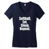 Softball Life Women's V-Neck T-Shirt