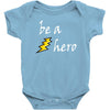 be a hero logo white Baby Bodysuit