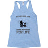 father and son riding partners for life Racerback Tank