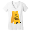 caution bananas Women's V-Neck T-Shirt