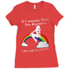 ls mug eat rainbow eat les Ladies Fitted T-Shirt