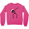 skeleton dabbing christmas Crewneck Sweatshirt