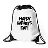 happy father&rsquo;s day Drawstring Bags