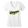 i'm so kick ass t shirt cool awesome epic tee funny Women's V-Neck T-Shirt