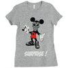 mickey mouse la face cachee en Ladies Fitted T-Shirt