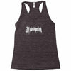 all shall perish logo Racerback Tank
