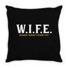 Wife... Washing Ironing Fucking Etc Throw Pillow