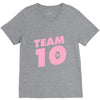 team 10 light pink V-Neck Tee