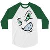angry cartoon face 3/4 Sleeve Shirt