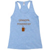 grandpa powered by coffee Racerback Tank