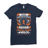 Never Underestimate The Strength Of A Leukemia Cancer Warrior Ladies Fitted T-Shirt