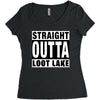 straight outta loot lake Women's Triblend Scoop T-shirt