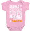 Strong Independent Motivated Aquarius Baby Onesie