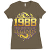 legends are born in 1988 hoodie 5 Ladies Fitted T-Shirt