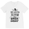 You Cant Scare Me I am Biker Daddy V-Neck Tee