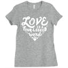 love is a four legged word Ladies Fitted T-Shirt