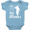 eat sleep battlefield 4, funny Baby Onesie