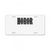 horor License Plate