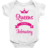 queens are born in february Baby Onesie