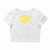 pizza slut funny diet gym workout new Crop Top