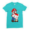 mario licking toad Ladies Fitted T-Shirt